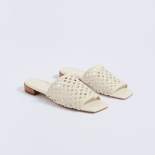 Sabrina Flat Sandal | Ivory