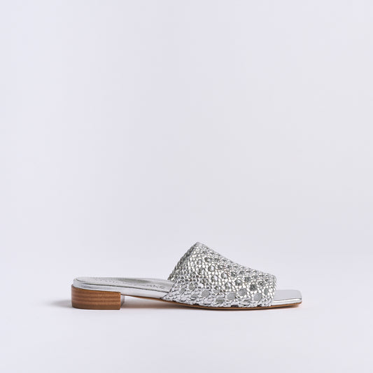 Sabrina Flat Sandal | Silver