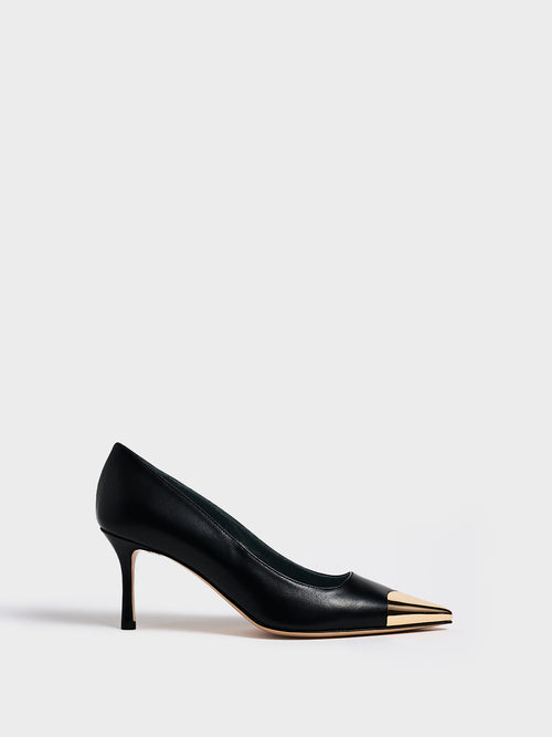 Ava Pump | Black Nappa