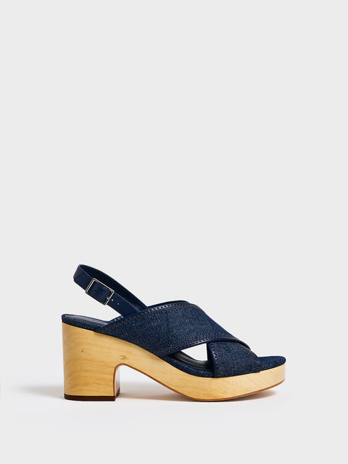 Avery Platform | Navy Denim