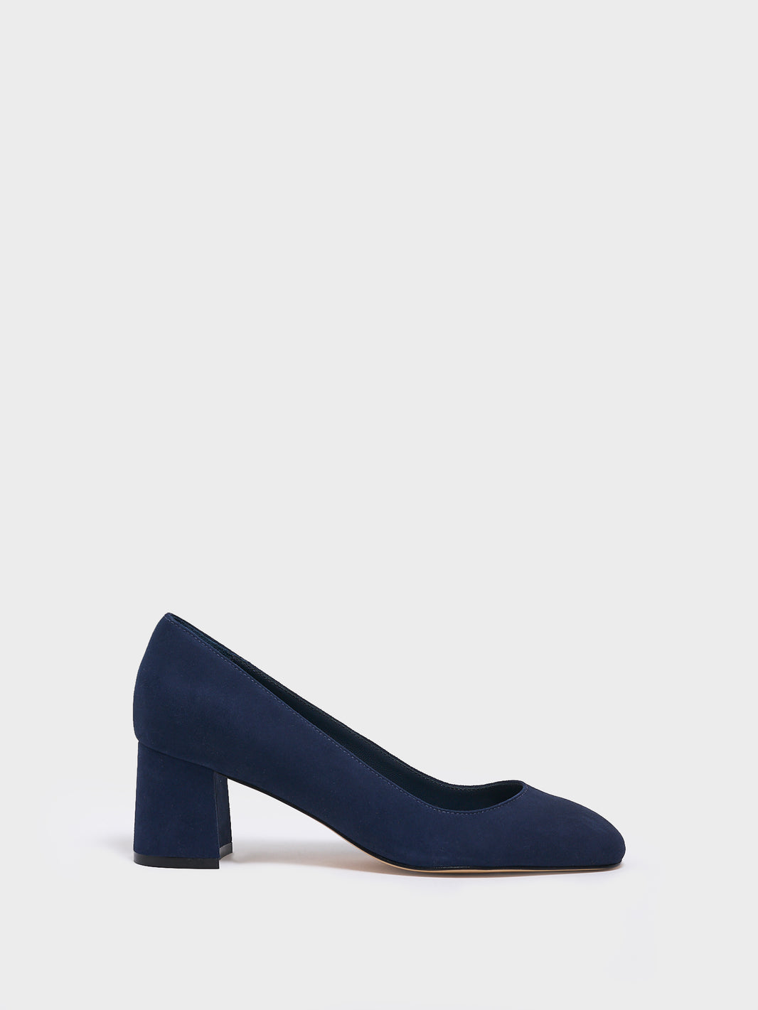 Block Heel Pump 60 | Navy Suede