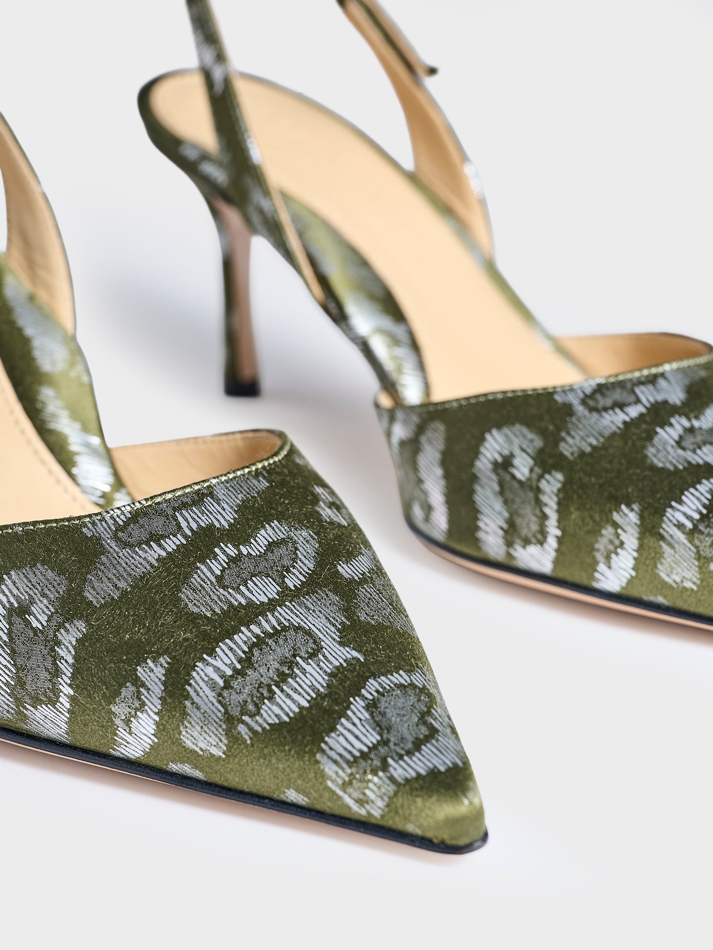 Classic Slingback 70 | Green Leopard