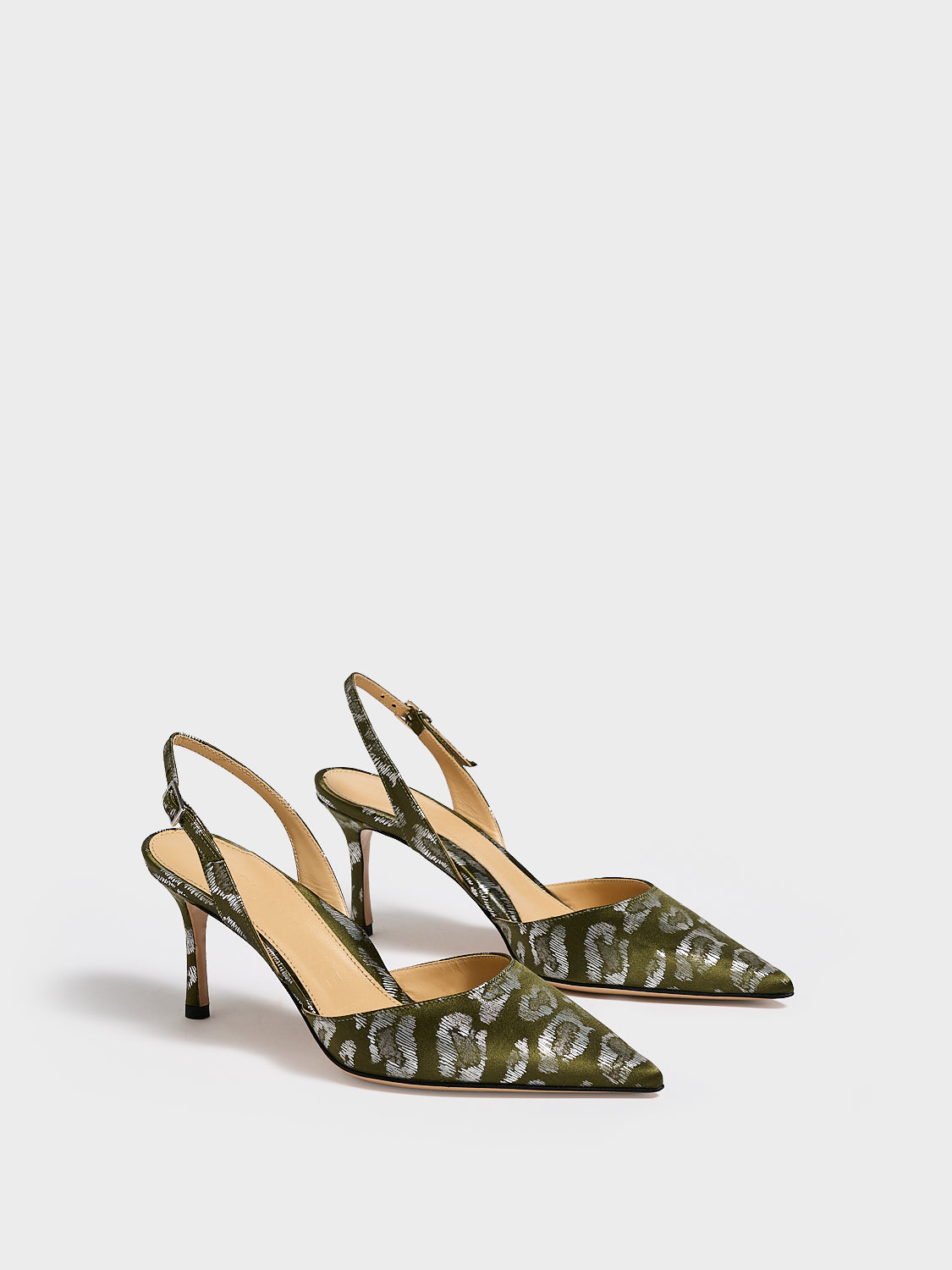 Classic Slingback 70 | Green Leopard