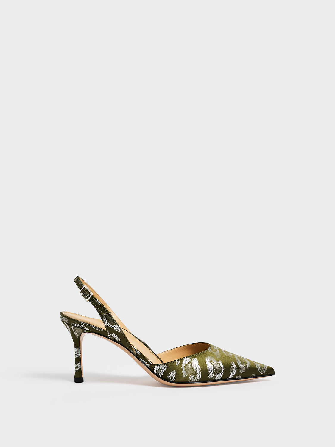 Classic Slingback 70 | Green Leopard