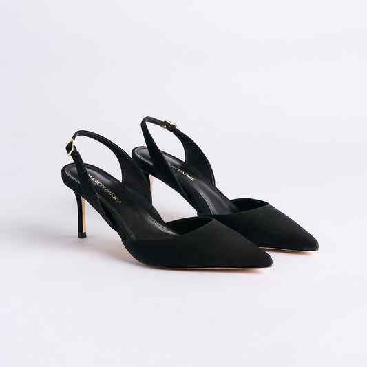 Classic Slingback 70 | Black Suede