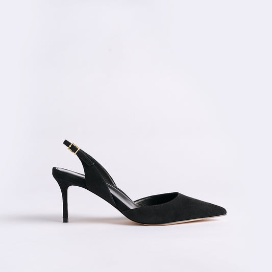 Classic Slingback 70 | Black Suede