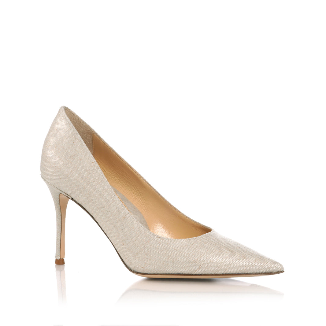 Classic Pump 85 | Bone Linen
