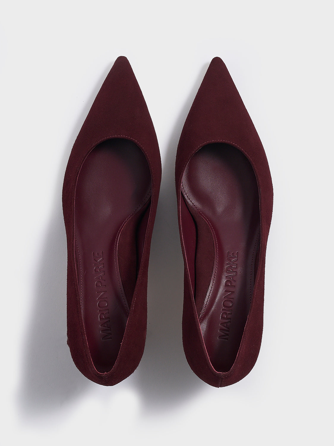 Flared Kitten Heel Pump | Merlot Suede