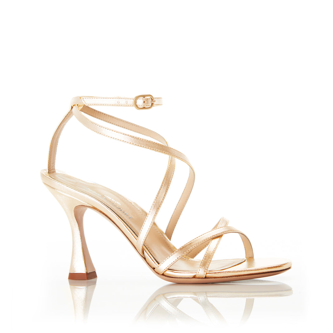 Lottie 85 Sandal | Soft Gold Metallic