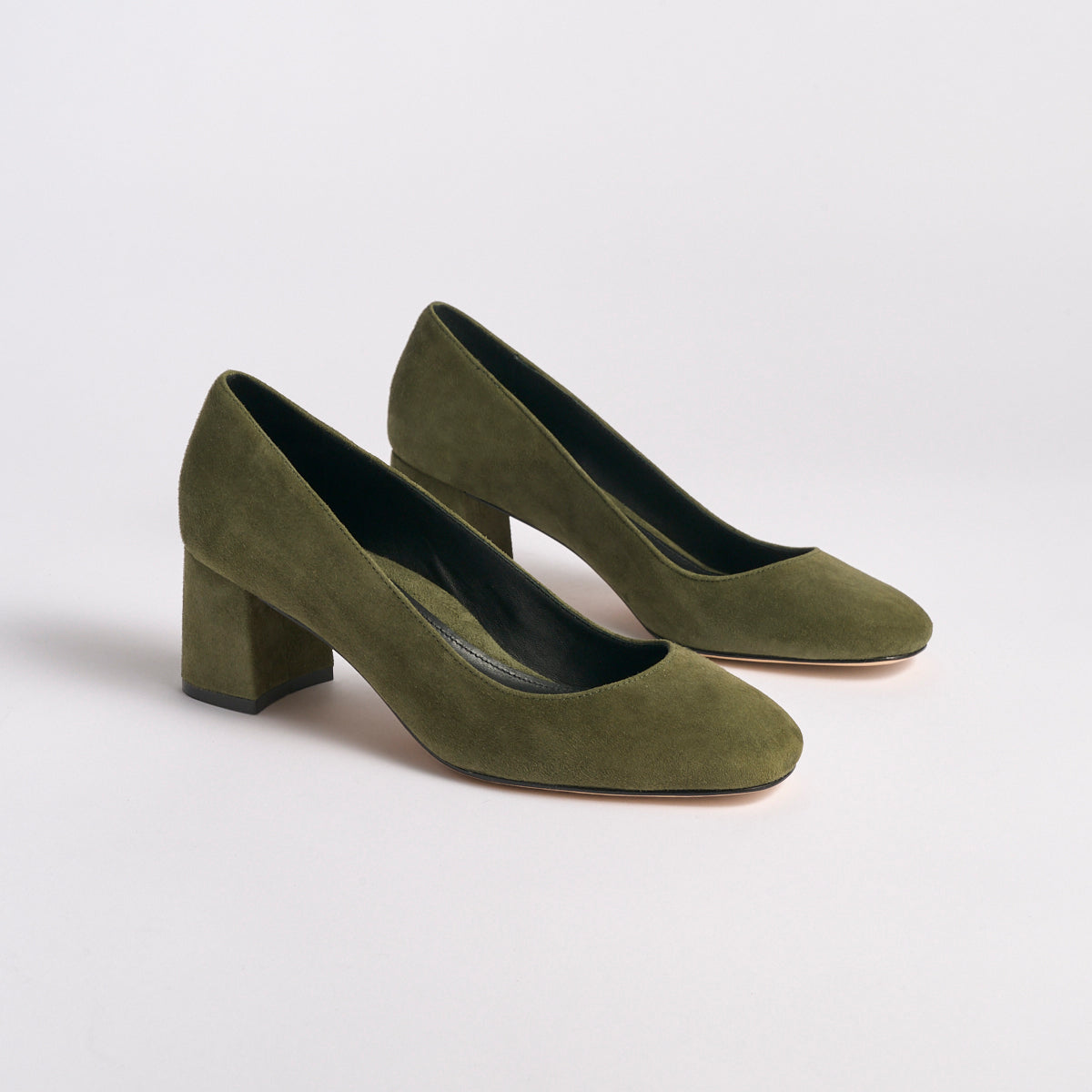 Block Heel Pump 60 | Army Green