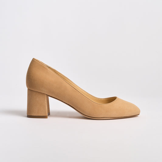 Block Heel Pump 60 | Caramel