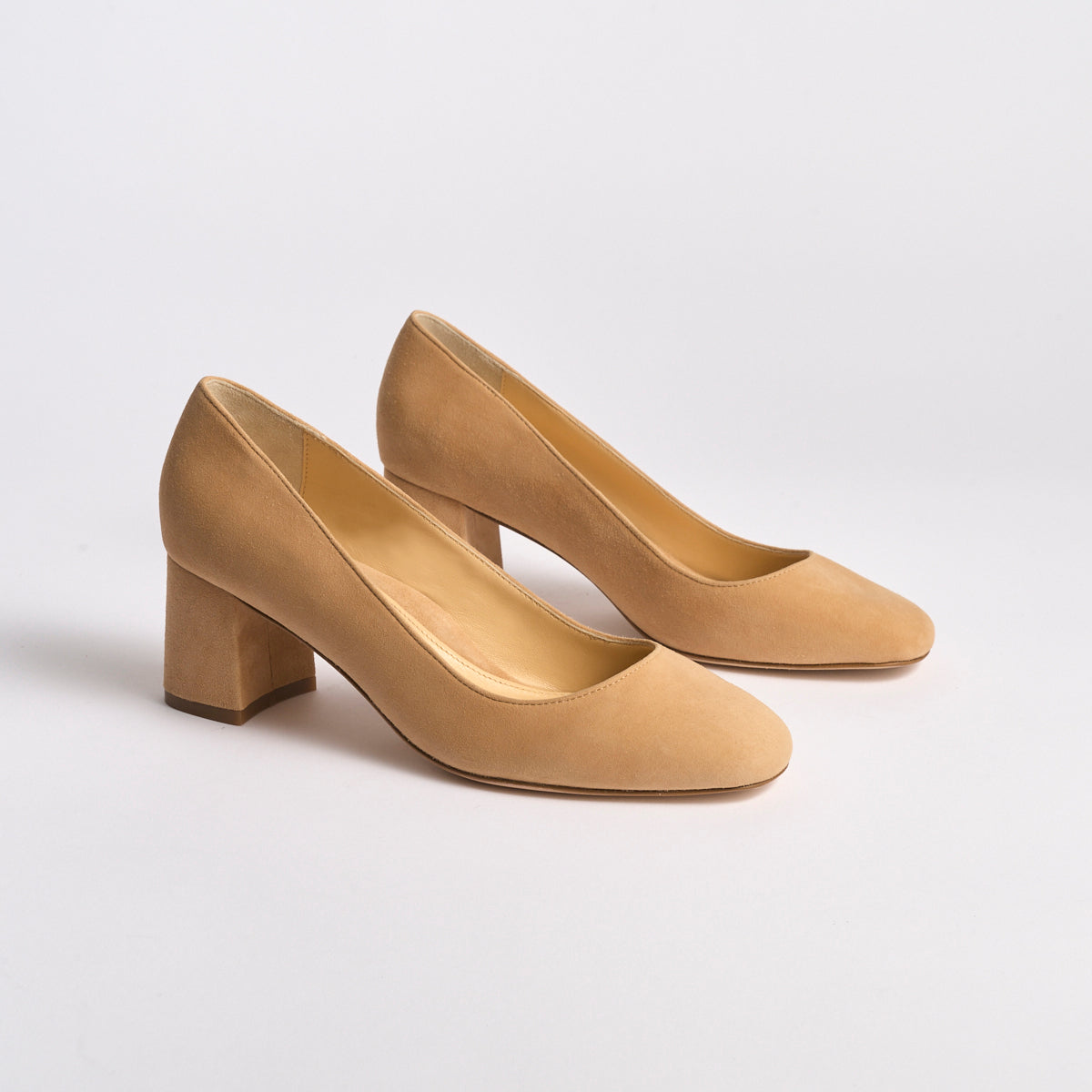 Block Heel Pump 60 | Caramel