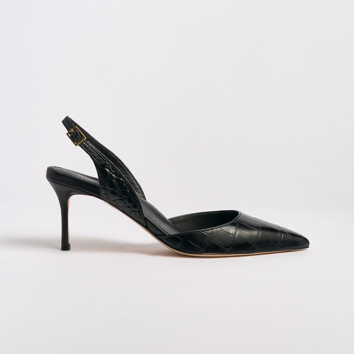 Classic Slingback 70 | Black Croco