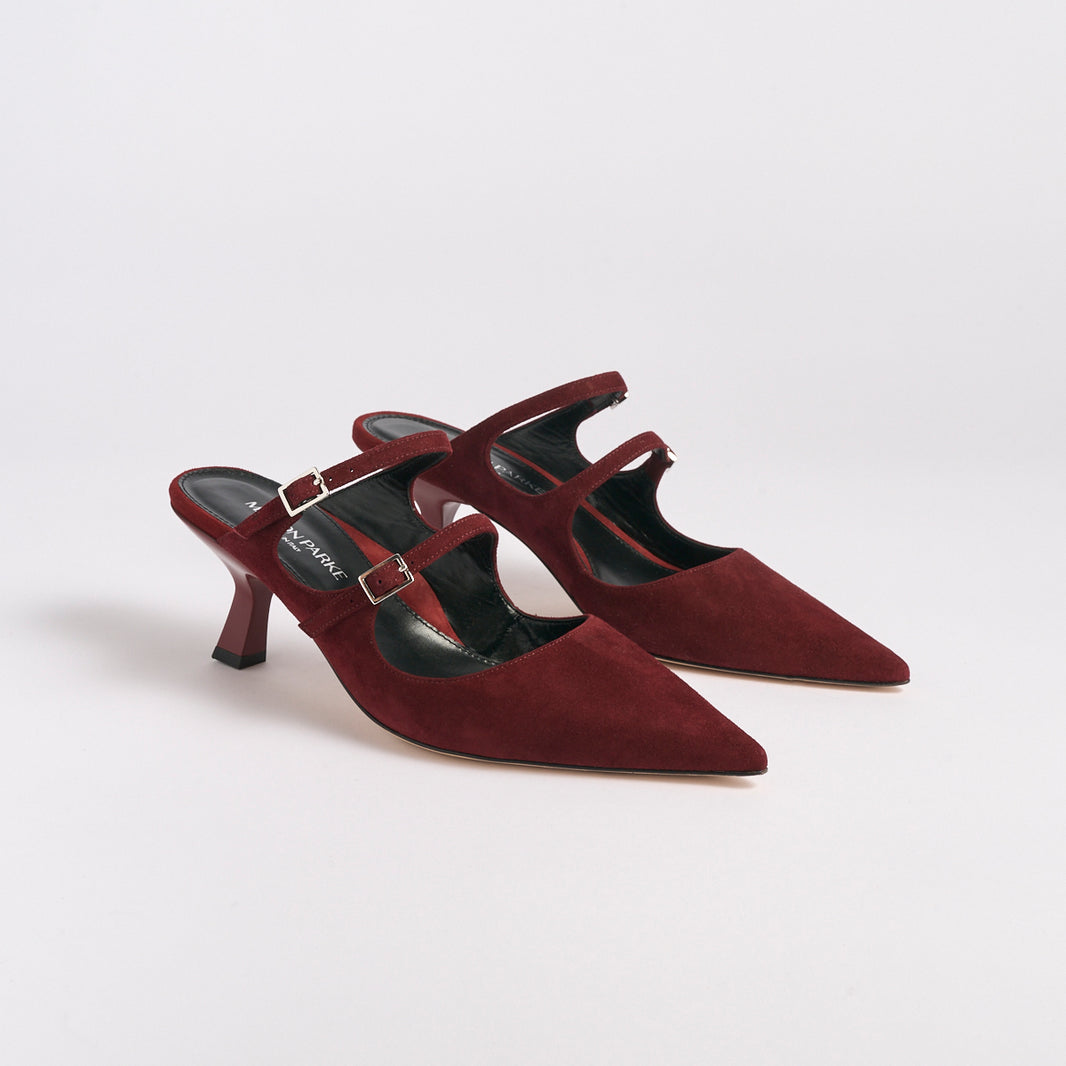 Francine Mule | Burgundy Suede