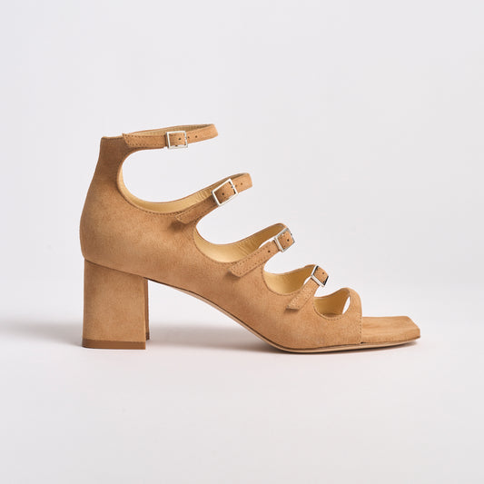 Francine Block Sandal | Caramel