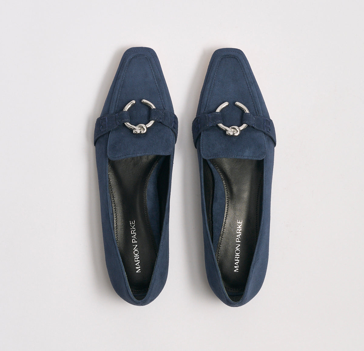 Morgan Flat | Navy Suede