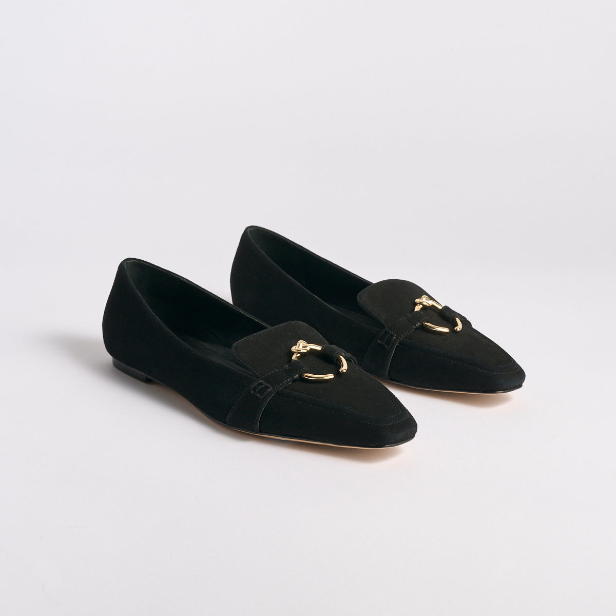 Morgan Flat | Black Suede