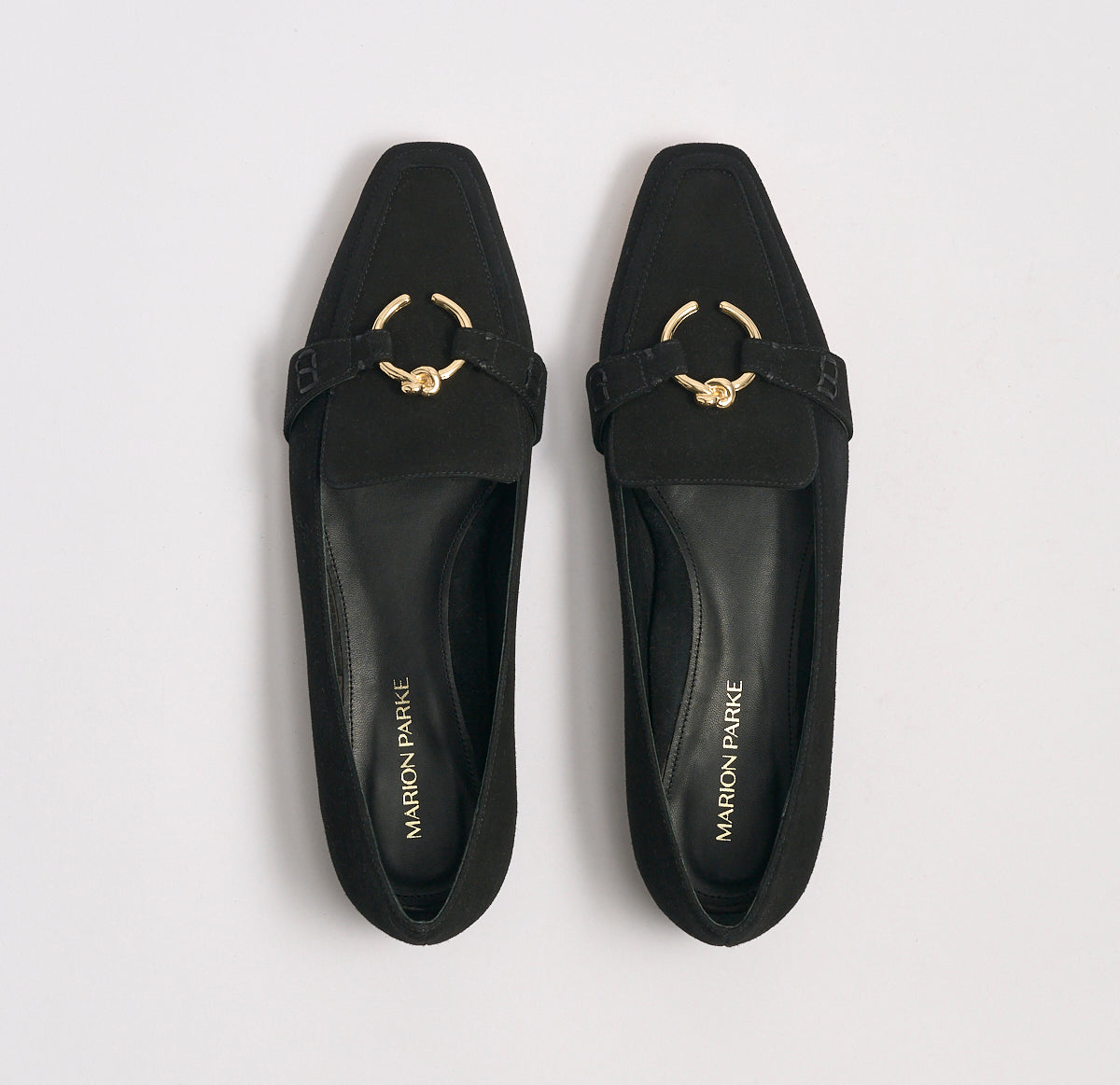 Morgan Flat | Black Suede