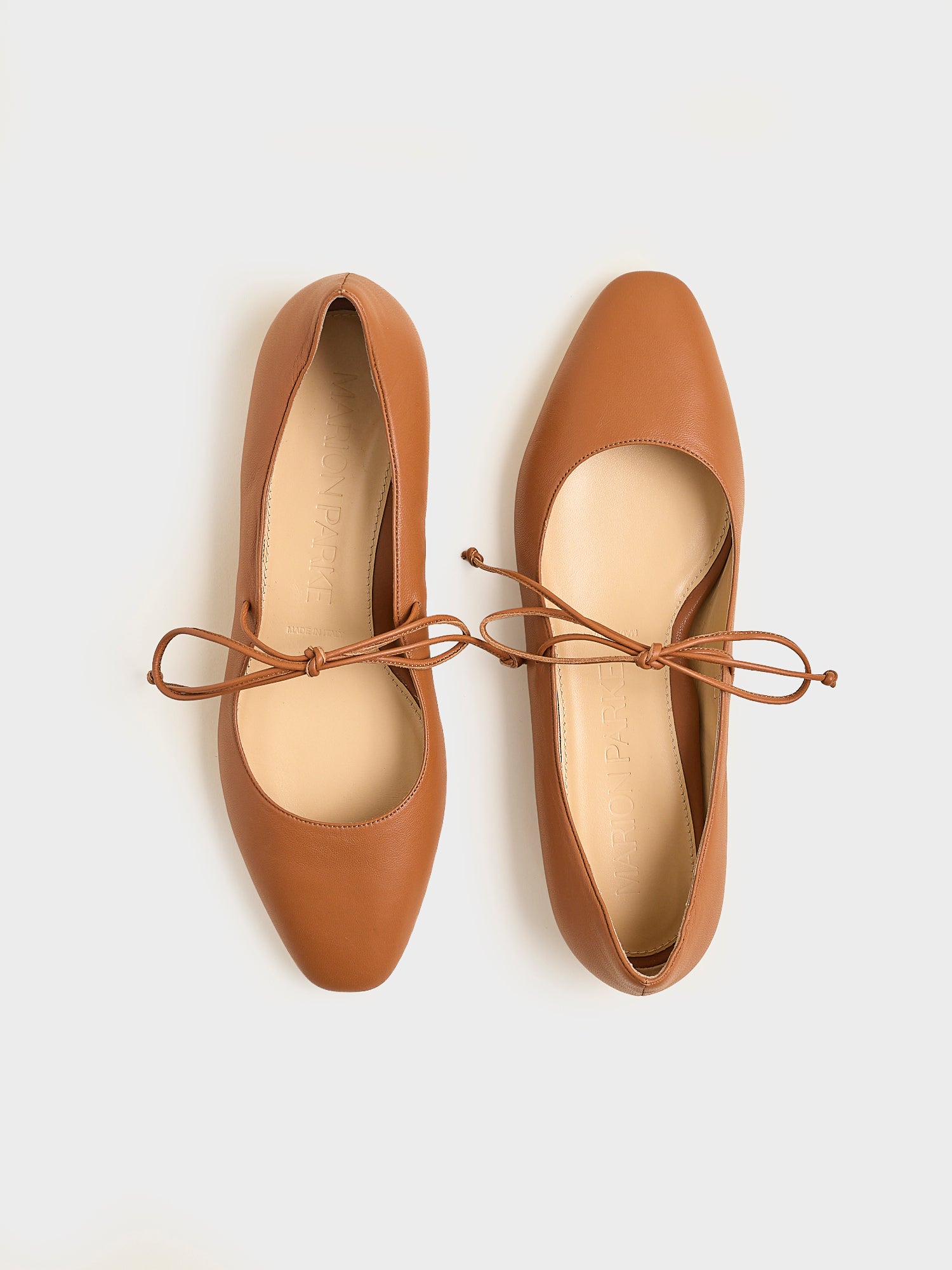 Olivia Ballet Flat | Chestnut Leather | Women's Flat | Marion Parke