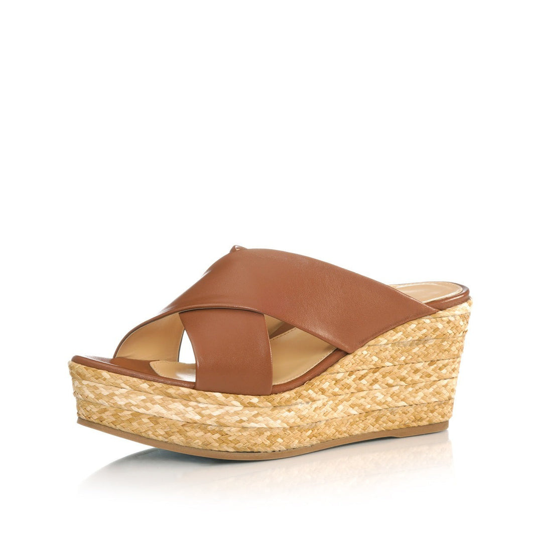 Bethany Wedge | Tan Nappa