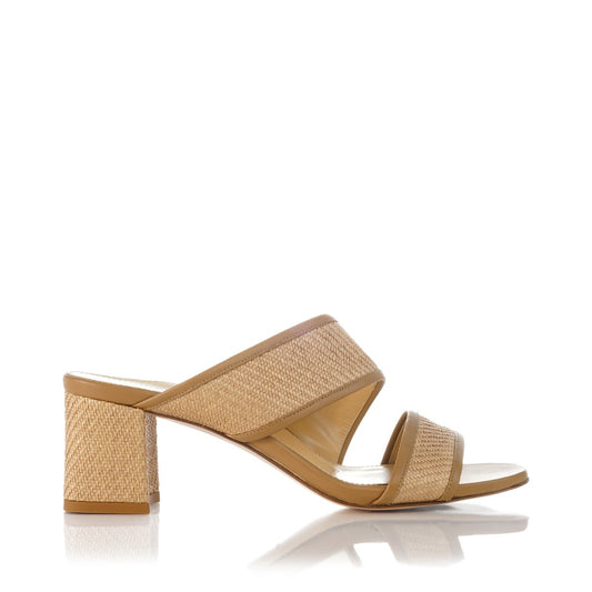 Cecilia 60 Sandal | Tan Raffia