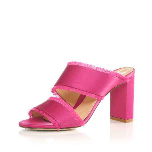 Cecilia 85 Sandal | Magenta Satin