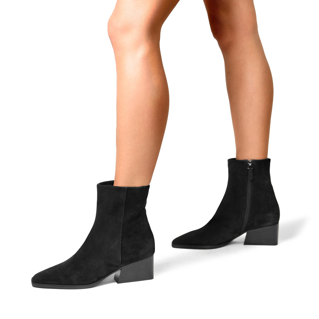 Pauline 50 Bootie | Black Suede