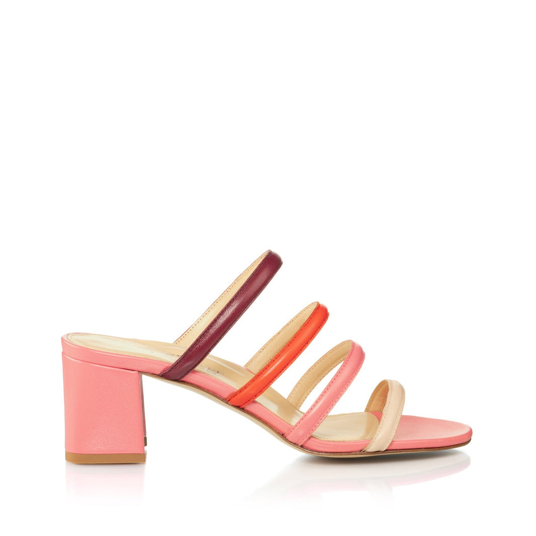 Stefi 60 Sandal | Powder to Wine Nappa
